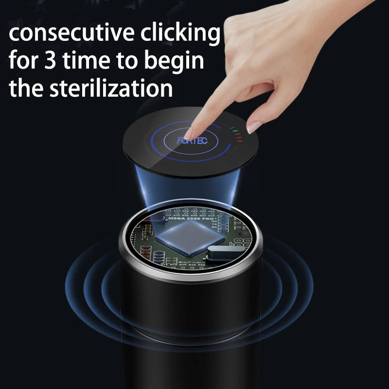 Drop-Ship Business Gift 500ml 316 Steel UV Light Filtration Self-Cleaning Thermos Smart Tea Water Bottle with Gift Box