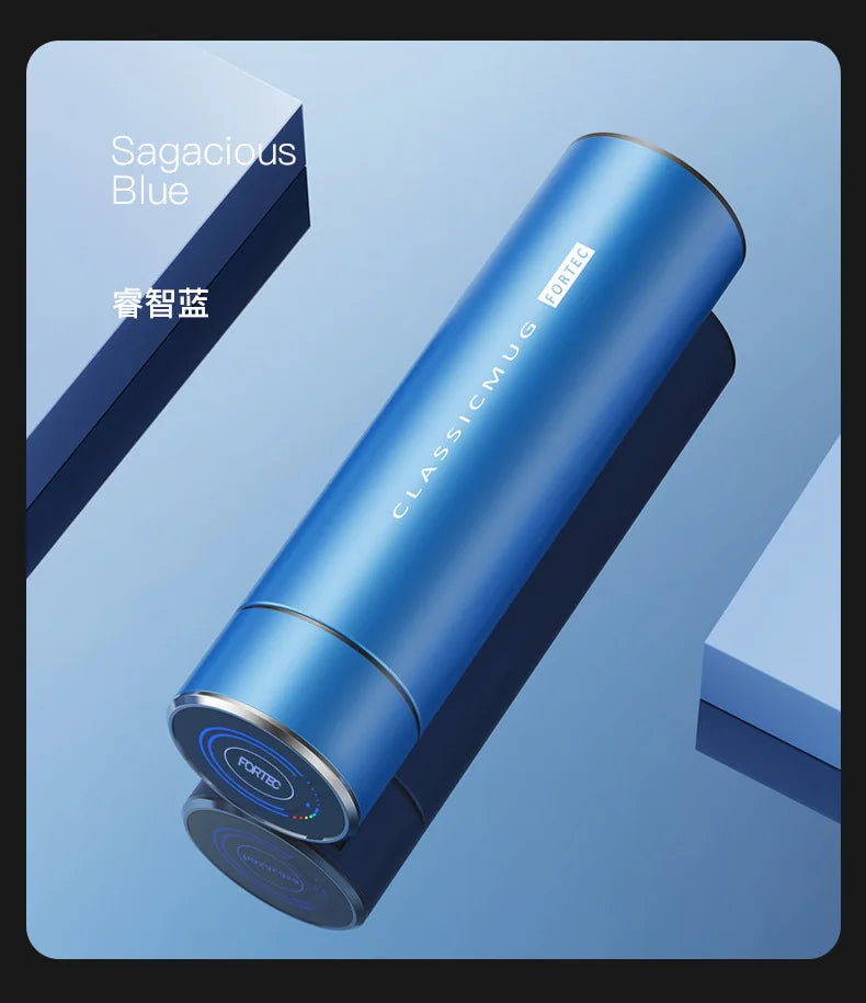 Drop-Ship Business Gift 500ml 316 Steel UV Light Filtration Self-Cleaning Thermos Smart Tea Water Bottle with Gift Box