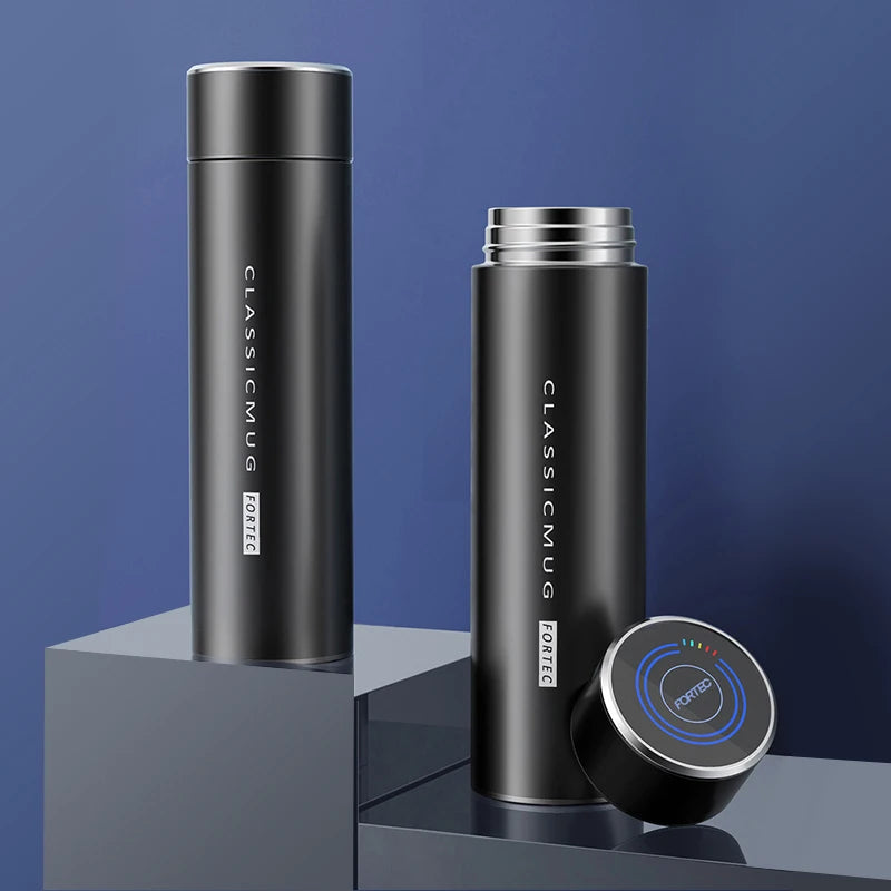 Drop-Ship Business Gift 500ml 316 Steel UV Light Filtration Self-Cleaning Thermos Smart Tea Water Bottle with Gift Box